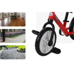 Homcom - Bicicleta de Equilibrio con Pedales Roja HomCom