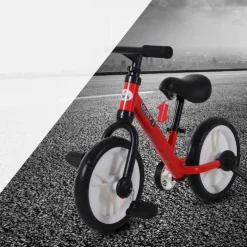 Homcom - Bicicleta de Equilibrio con Pedales Roja HomCom