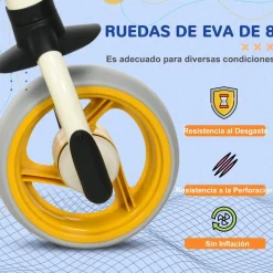 Homcom - Bicicleta Equilibrio ajustable Blanco