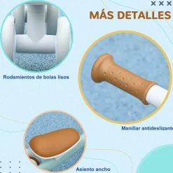 Homcom - Bicicleta equilibrio sin pedales 4 ruedas