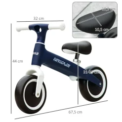 Homcom - Bicicleta equilibrio sin pedales ajustable