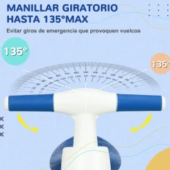 Homcom - Bicicleta sin pedales blanco-azul