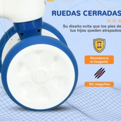 Homcom - Bicicleta sin pedales blanco-azul