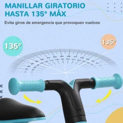 Homcom - Bicicleta sin pedales azul