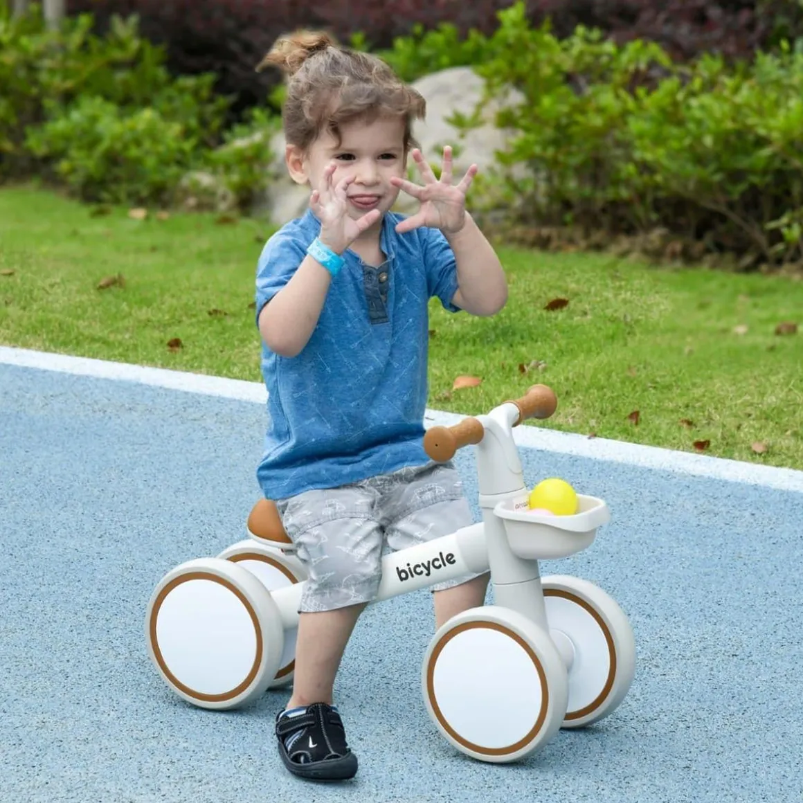 Homcom - Bicicleta sin pedales Blanco