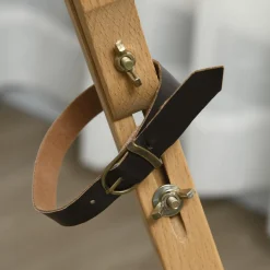 Homcom - Caballete de pintura plegable de madera