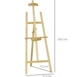 Homcom - Caballete de pintura de madera