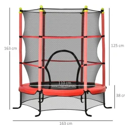 Homcom - Cama elástica Ø110 cm Rojo
