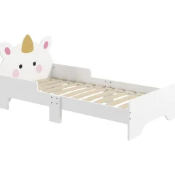 Homcom - Cama infantil Unicornio Blanco