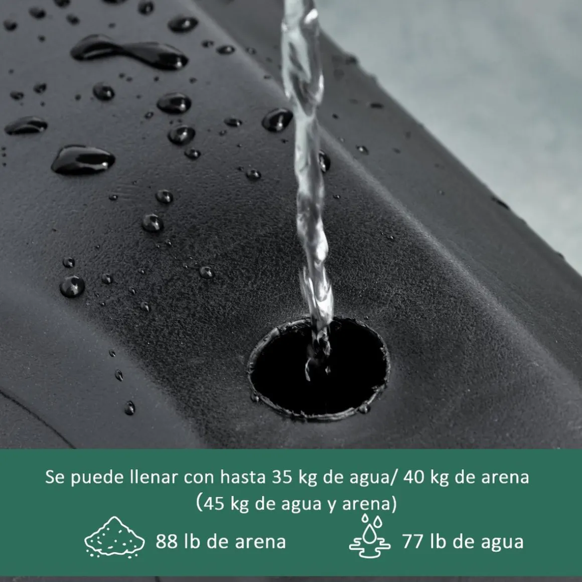 Homcom - Canasta completa baloncesto con base 260 cm