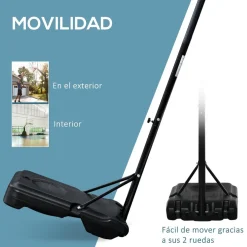 Homcom - Canasta completa baloncesto con base 314 cm