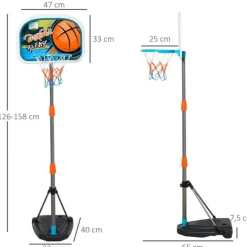 Homcom - Canasta con soporte ajustable