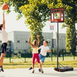 Homcom - Canasta de baloncesto de pie ajustable de 295-261 cm