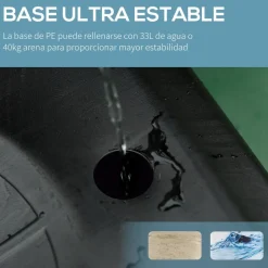 Homcom - Canasta de baloncesto de pie ajustable de 295-261 cm