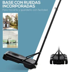 Homcom - Canasta de baloncesto de pie ajustable de 194-249 cm
