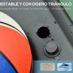 Homcom - Canasta de baloncesto de pie ajustable de 194-249 cm