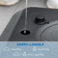 Homcom - Canasta de baloncesto acero Negro