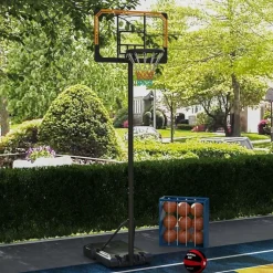 Homcom - Canasta de baloncesto acero Negro