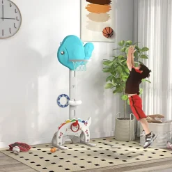 Homcom - Canasta infantil baloncesto para interior