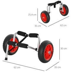 Homcom - Carro de transporte Kayak
