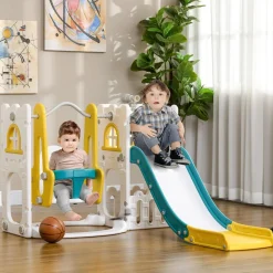 Homcom - Castillo juegos 6 en 1 para interior