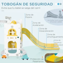 Homcom - Castillo juegos 6 en 1 para interior
