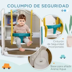 Homcom - Castillo juegos 6 en 1 para interior