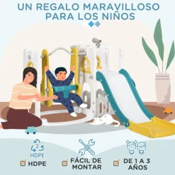 Homcom - Castillo juegos 6 en 1 para interior