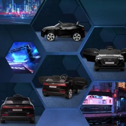 Homcom - Coche de batería Audi E-tron Negro