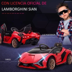 Homcom - Coche de batería Lamborghini con mando a distancia