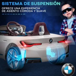 Homcom - Coche elécrico BMW i4 Blanco