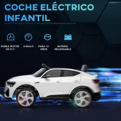 Homcom - Coche eléctrico Audi e-tron 12V blanco