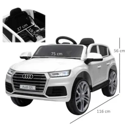 Homcom - Coche Eléctrico Audi Q5 Blanco