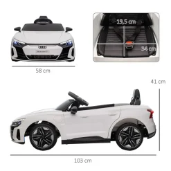 Homcom - Coche eléctrico Audi RS e-tron GT blanco