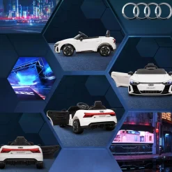 Homcom - Coche eléctrico Audi RS e-tron GT blanco