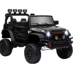 Homcom - Coche eléctrico batería 12 V con mando a distancia Negro