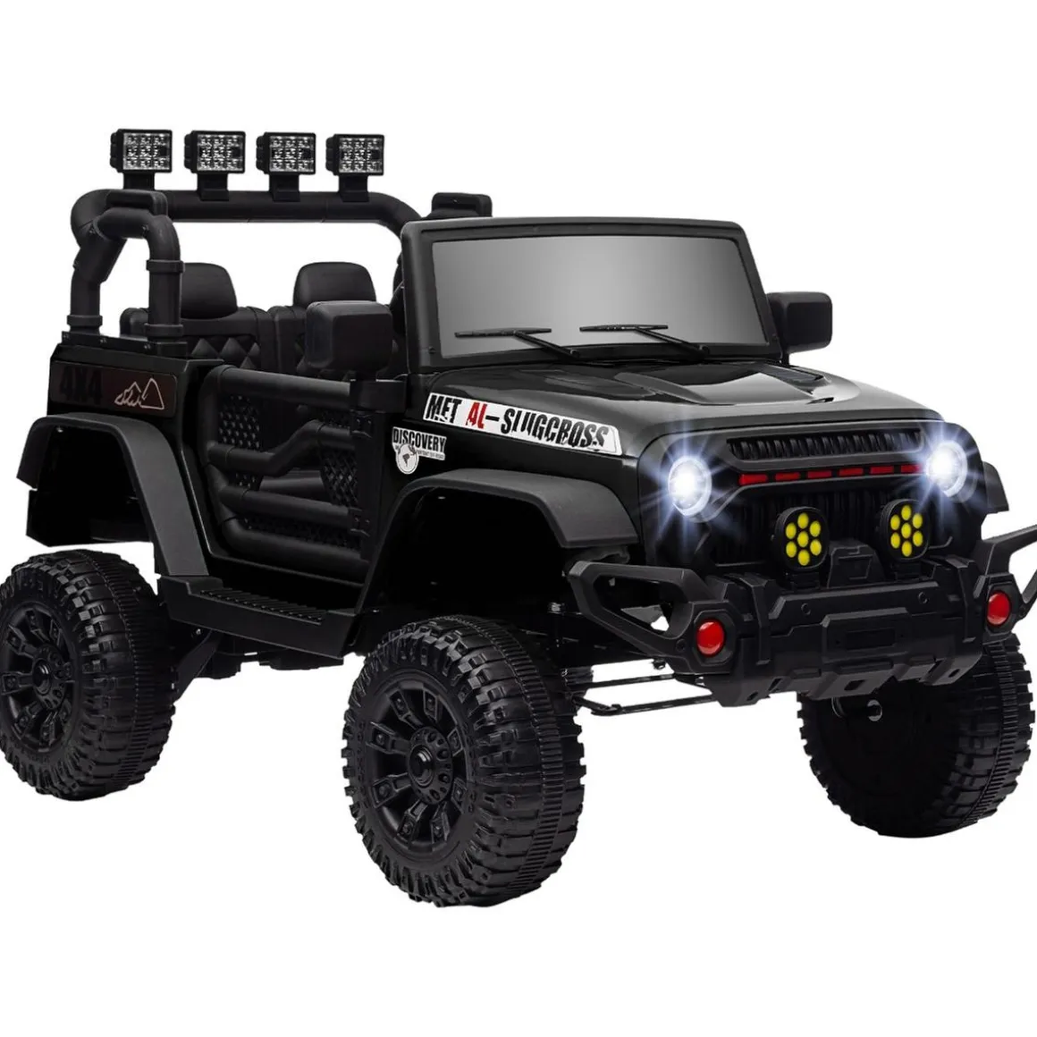 Homcom - Coche eléctrico batería 12 V con mando a distancia Negro