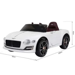 Homcom - Coche Eléctrico Bentley GT Blanco con control remoto