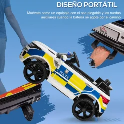 Homcom - Coche eléctrico de policía con mando