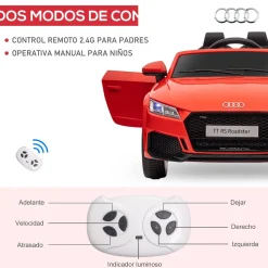 Homcom - Coche Eléctrico Infantil Audi TT HomCom