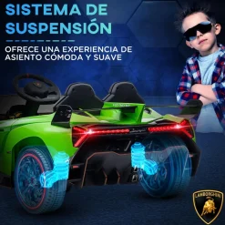 Homcom - Coche Eléctrico Lamborghini Veneno Verde