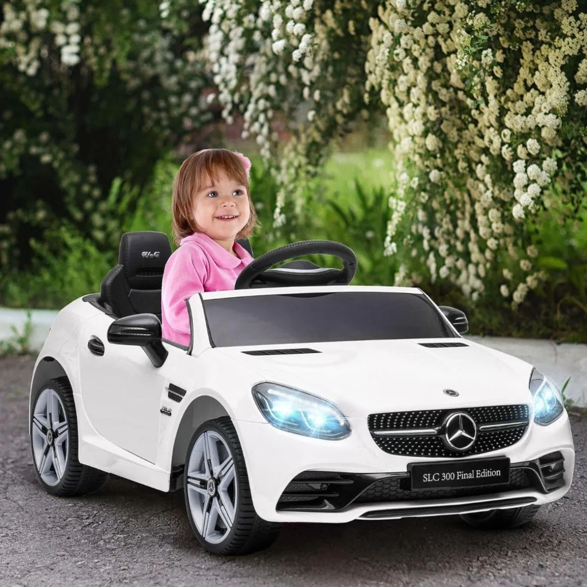 Homcom - Coche eléctrico Mercedes blanco