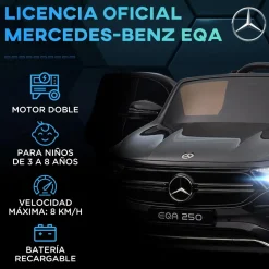 Homcom - Coche Eléctrico Mercedes-Benz EQA Negro