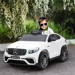 Homcom - Coche infantil eléctrico - Mercedes Benz AMG blanco