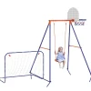 Homcom - Columpio infantil con portería y canasta