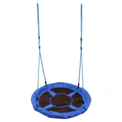 Homcom - Columpio Nido Infantil Azul y Negro HomCom