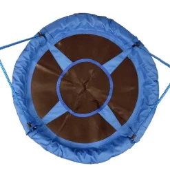 Homcom - Columpio Nido Infantil Azul y Negro HomCom