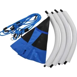 Homcom - Columpio Nido Infantil Azul y Negro HomCom