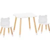 Homcom - Conjunto Mesa + 2 Sillas infantiles Madera