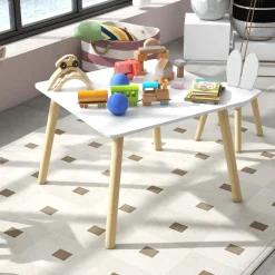 Homcom - Conjunto Mesa + 2 sillas Madera